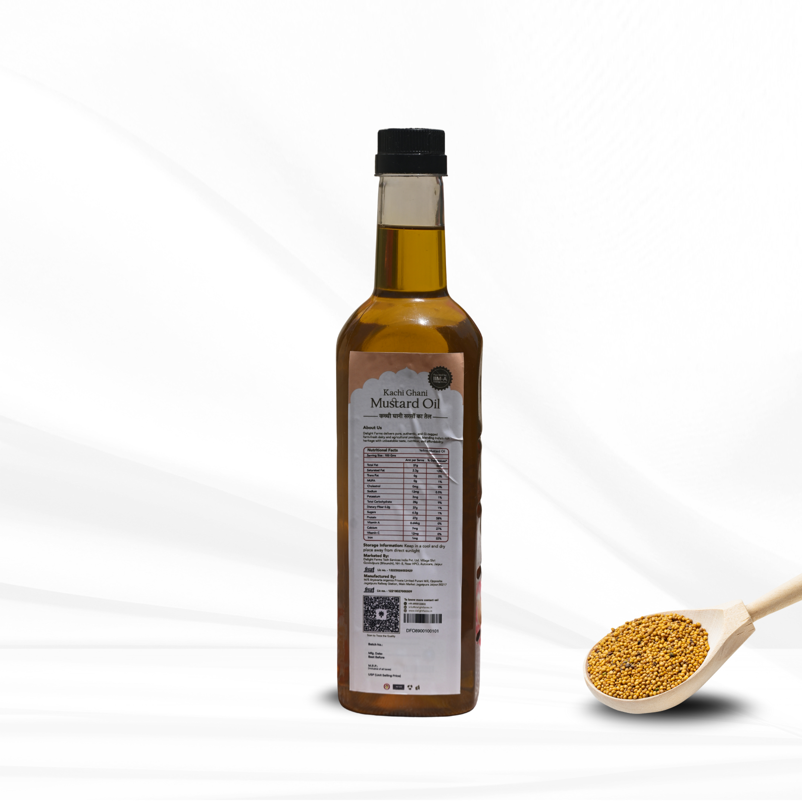 Yellow Mustard Cold-Pressed Oil Delight Farms