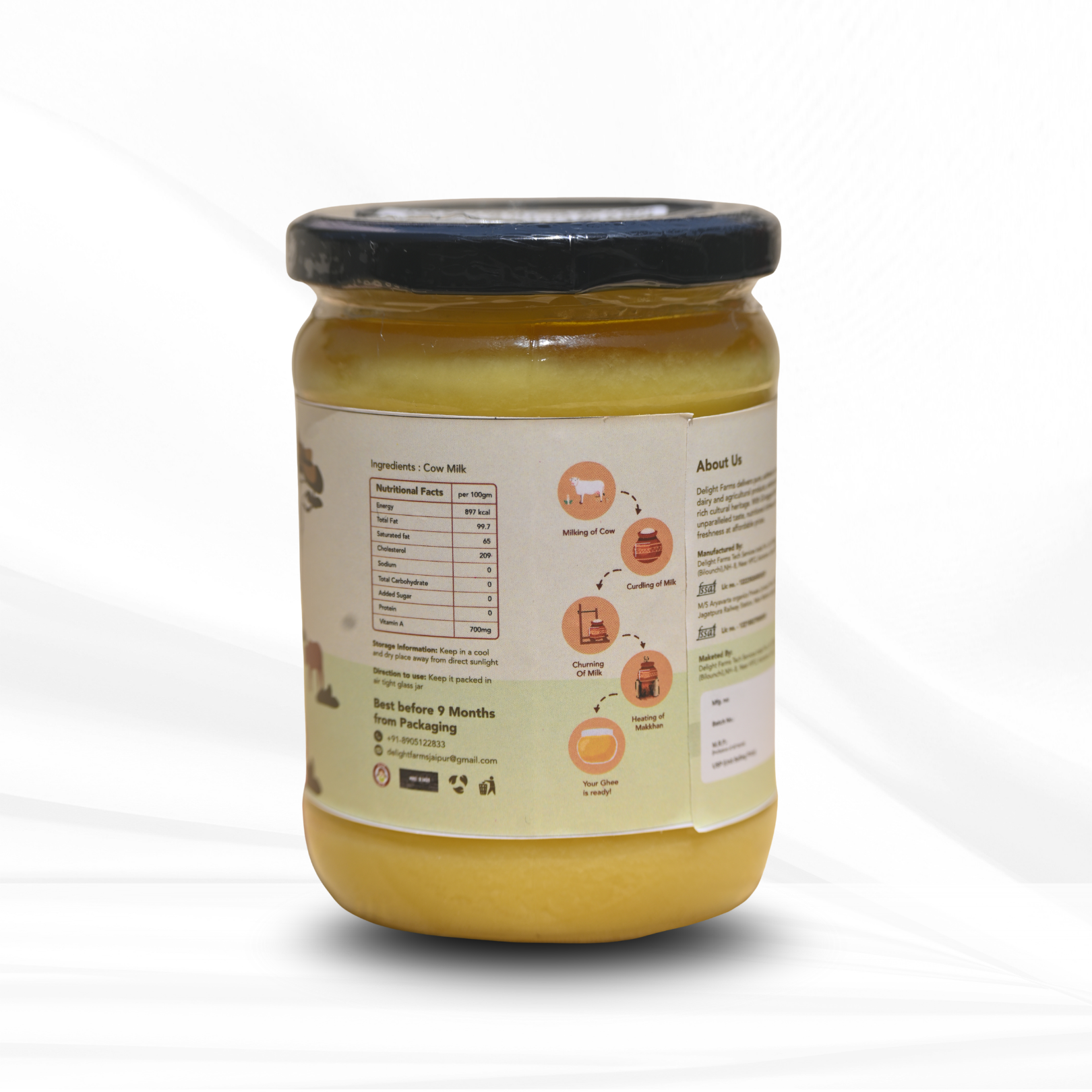 A2 Cow Bilona Ghee Delight Farms