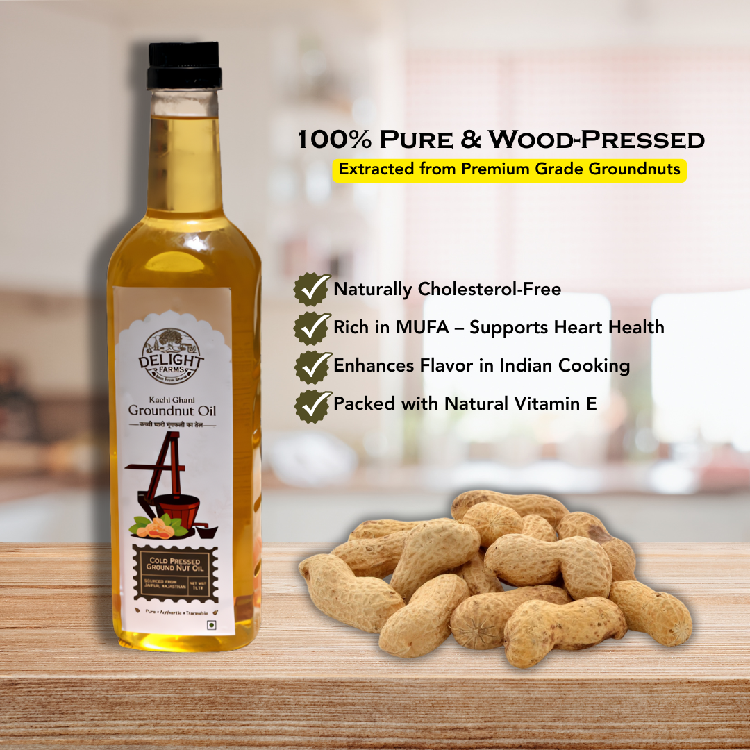 Cold-Pressed Groundnut Oil Delight Farms