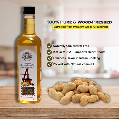 Cold-Pressed Groundnut Oil Delight Farms